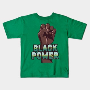 Black Power Fist Kids T-Shirt